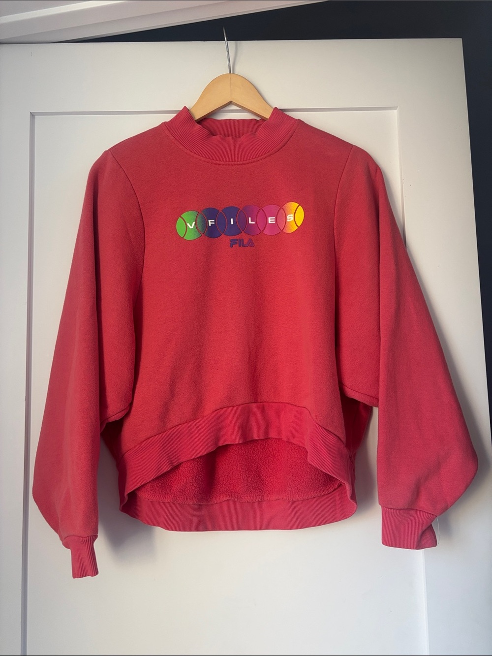 VFILES x FILA Honza Hi Low Sweatshirt Pink Women’s S 2019